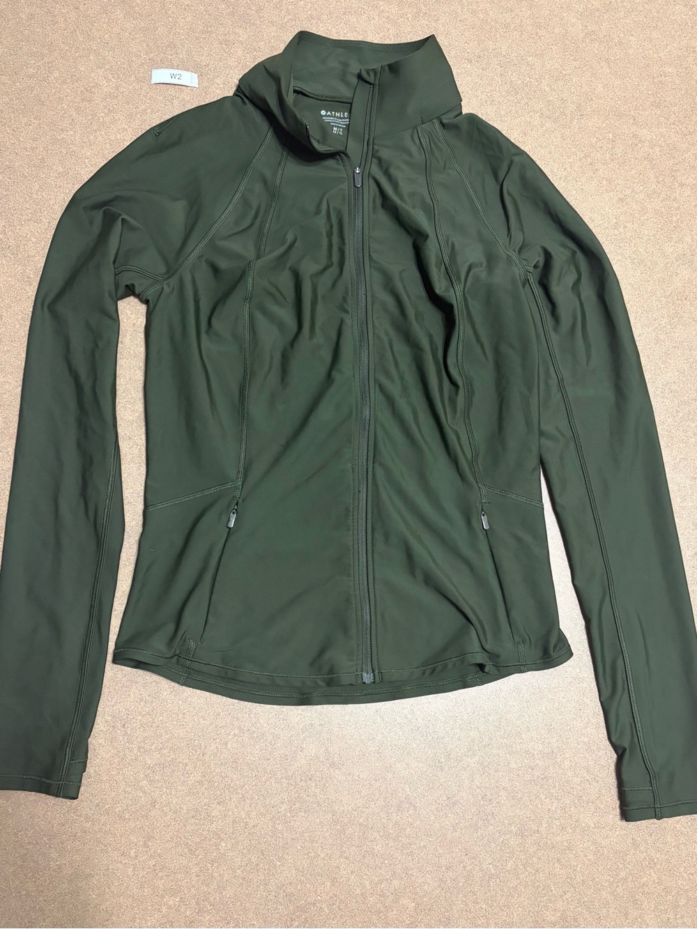 Athleta Women’s Olive Green Full‑Zip Jacket - Size M/T